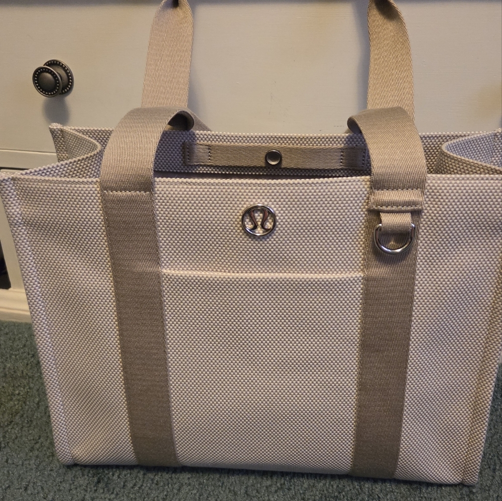 Lululemon Athletica Tan Structured Tote Bag